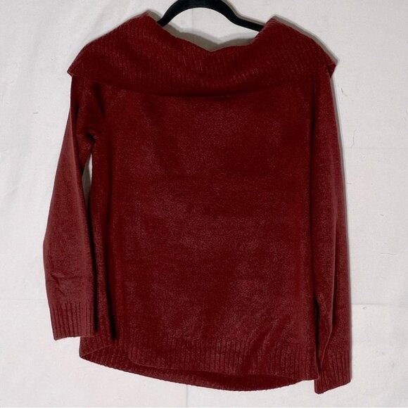 Heartloom Dark Rust Colour Off Shoulder Cowl Neck Sweater L - Picture 11 of 12
